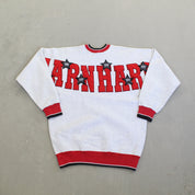 F- Vintage Nascar Dale Earnhardt Embroidered Stars & Text Crewneck