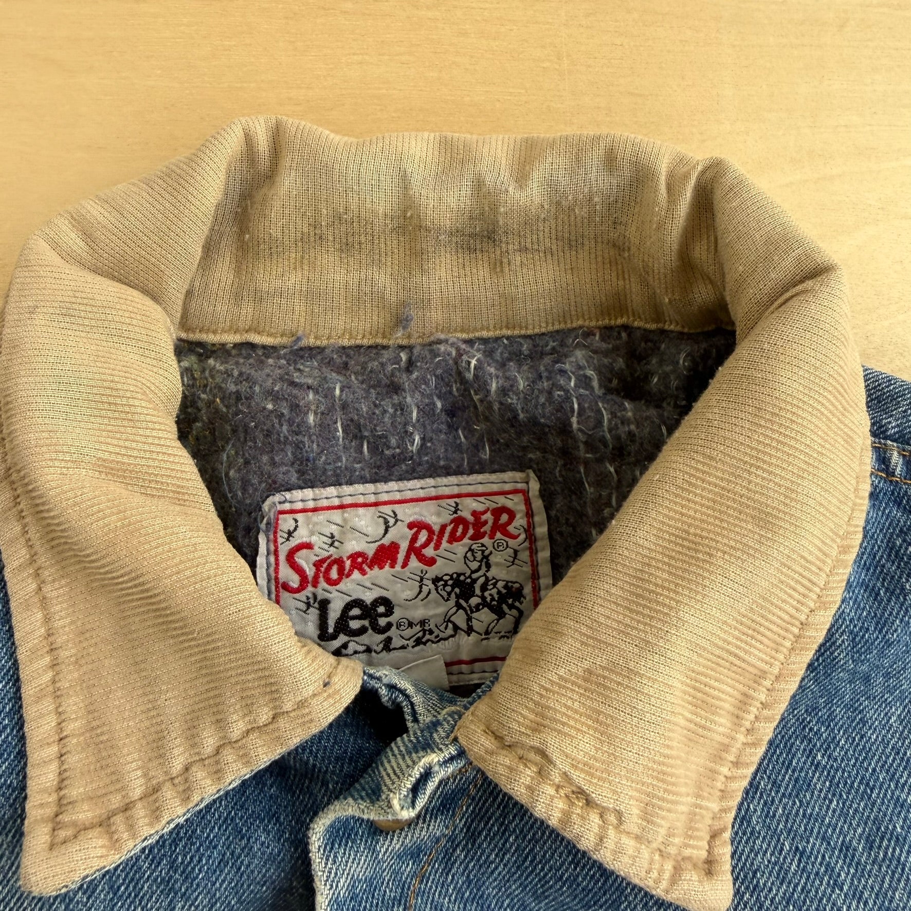 J- Vintage 80s Lee Storm Rider Blanket Lined Denim Jacket - 42 (fits L)
