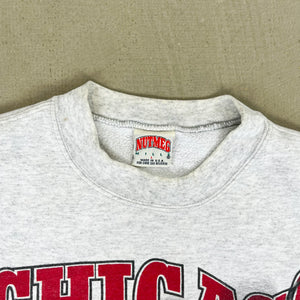 F- Vintage Chicago Bulls NBA Nutmeg Mascot & Text Crewneck
