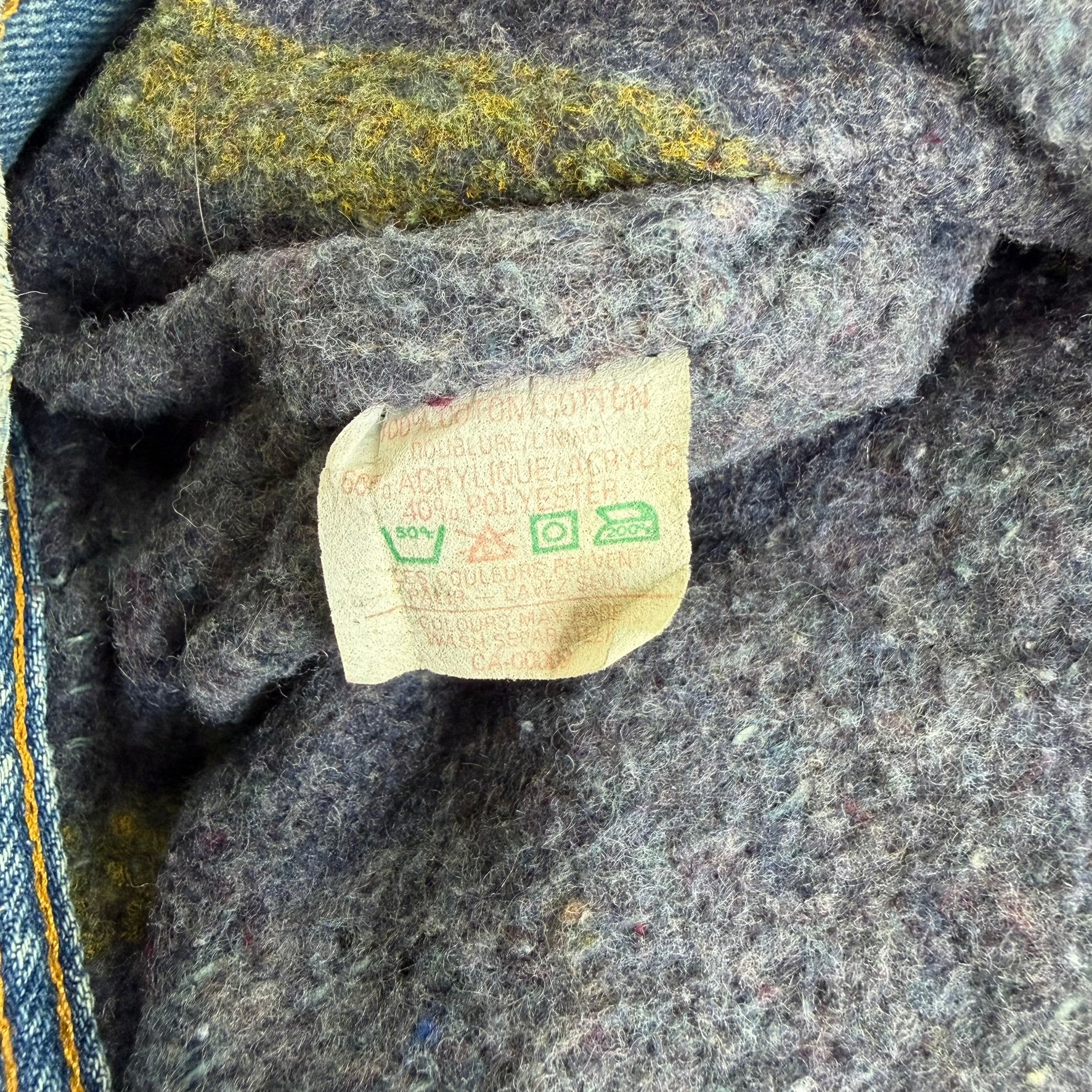 J- Vintage 80s Lee Storm Rider Blanket Lined Denim Jacket - 42 (fits L)