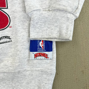 F- Vintage Chicago Bulls NBA Nutmeg Mascot & Text Crewneck
