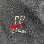 J- Vintage Nike Embroidered Swoosh & Text Made In USA Quarter Zip Polar Fleece - 2XL