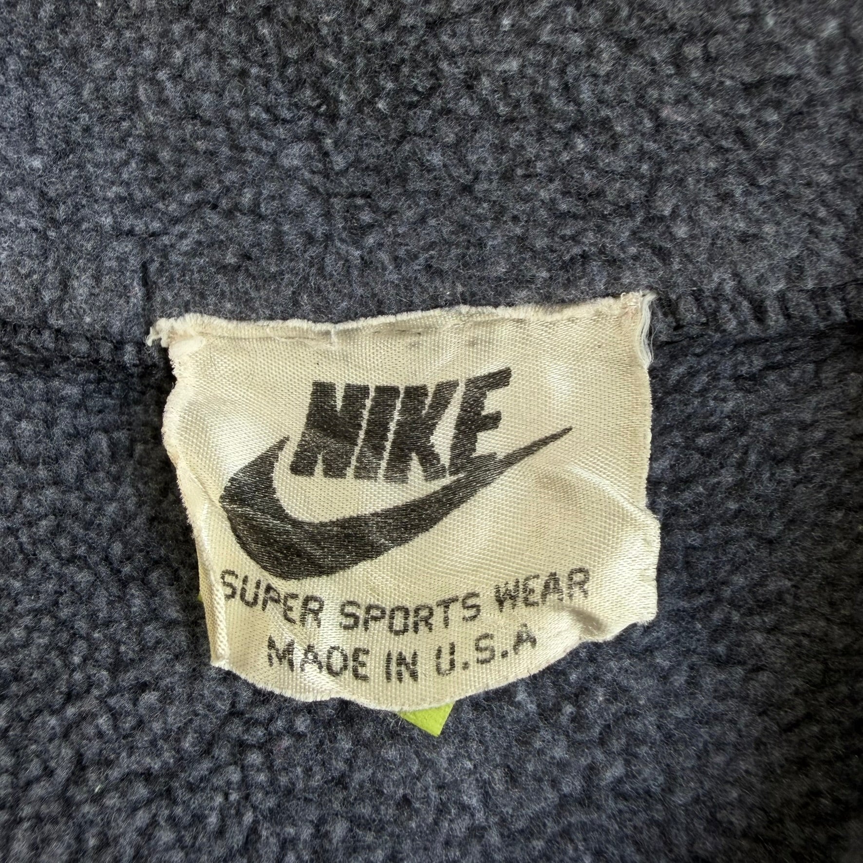J- Vintage Nike Embroidered Swoosh & Text Made In USA Quarter Zip Polar Fleece - 2XL