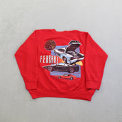 F- Vintage Ferrari Text & Graphic Cars Crewneck