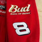 J- Vintage Nascar Dale Jr. Bud King Of Beers Chase Authentics JH Design Racing Jacket - Women's L