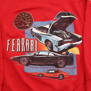 F- Vintage Ferrari Text & Graphic Cars Crewneck