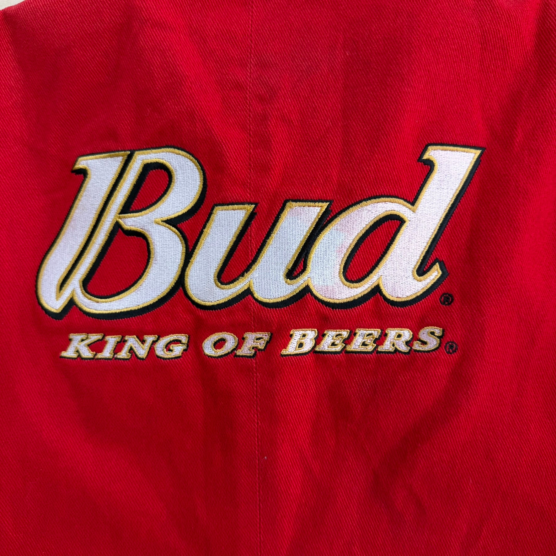 J- Vintage Nascar Dale Jr. Bud King Of Beers Chase Authentics JH Design Racing Jacket - Women's L