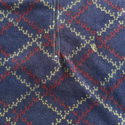 J- Vintage Nautica Made In USA Pattern Quarter Zip Polar Fleece - 2XL