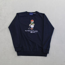 Load image into Gallery viewer, F- Polo Bear By Ralph Lauren Embroidered Text &amp; Logo Crewneck
