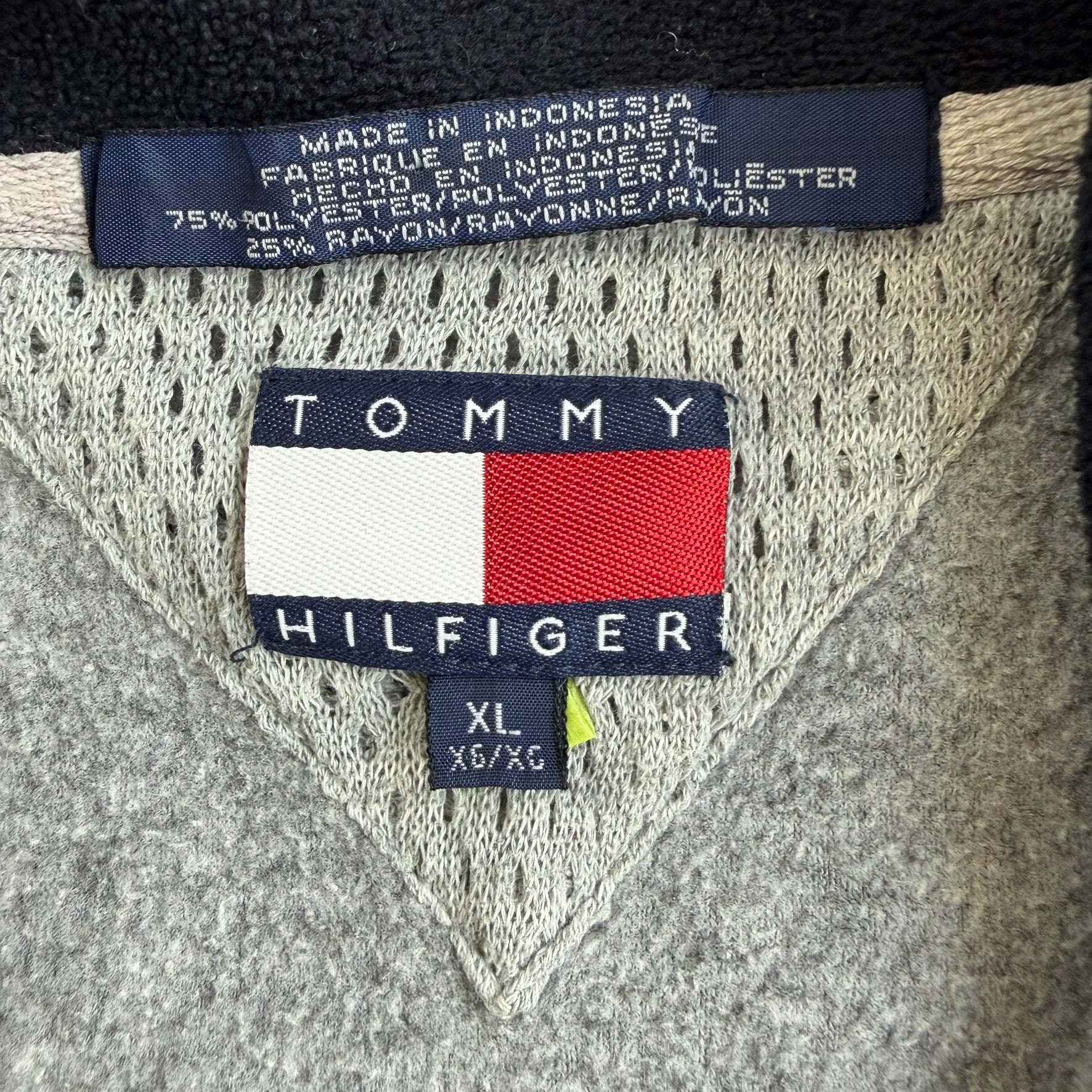 J- Vintage Tommy Hilfiger University Sport Quarter Zip Polar Fleece - XL
