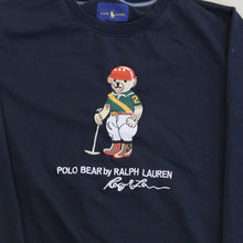 Load image into Gallery viewer, F- Polo Bear By Ralph Lauren Embroidered Text &amp; Logo Crewneck
