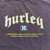 J- Vintage Hurley International Text Graphic Long Sleeve Tee - L