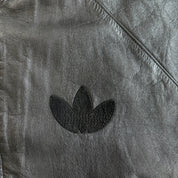 J- Vintage 90s Adidas Embroidered Logo Zip Up Leather Bomber Jacket - L