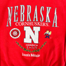 Load image into Gallery viewer, F- Vintage University Of Nebraska Mascot &amp; Text Crewneck
