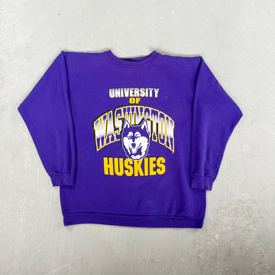 F- Vintage University Of Washington Mascot & Text Crewneck