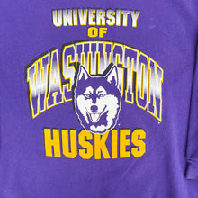 Load image into Gallery viewer, F- Vintage University Of Washington Mascot &amp; Text Crewneck
