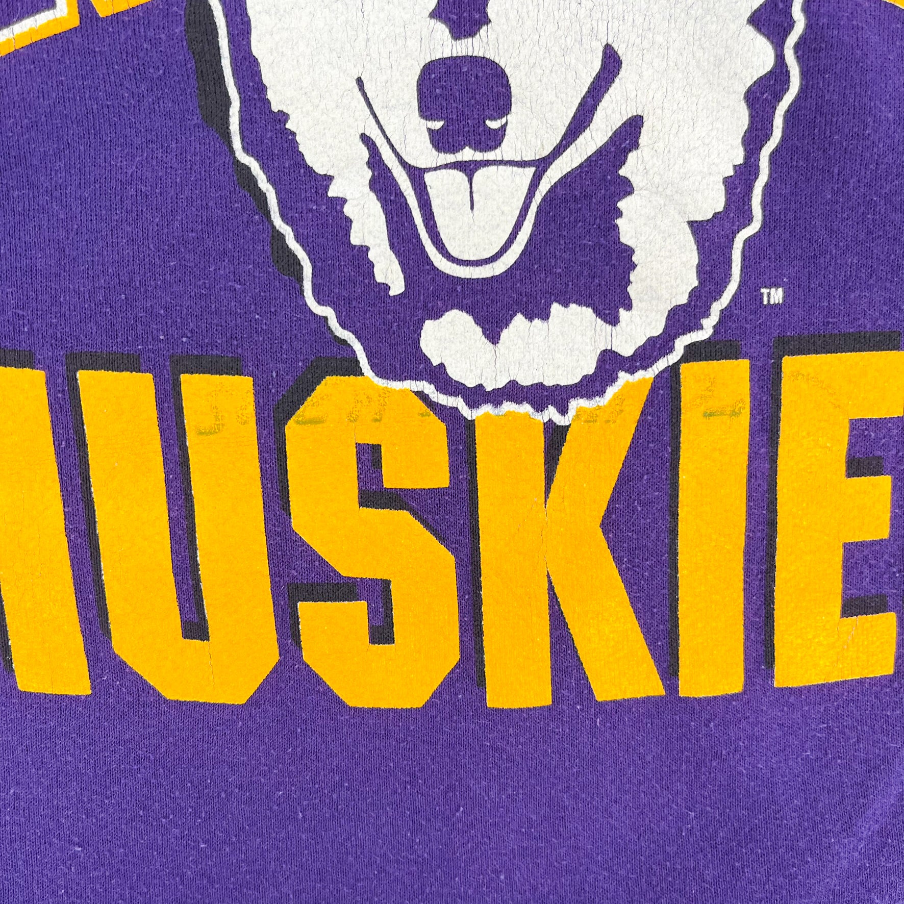 F- Vintage University Of Washington Mascot & Text Crewneck
