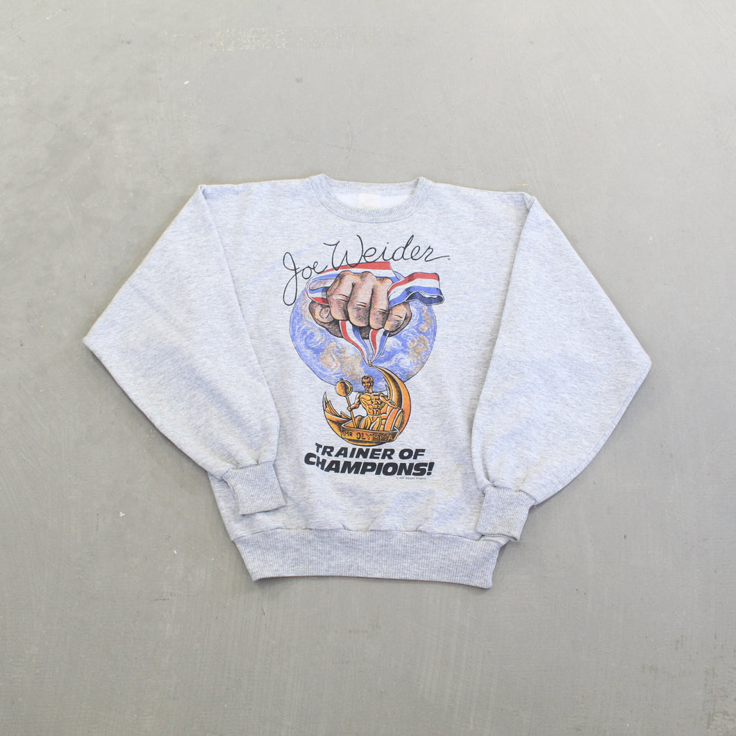 F- Vintage 1991 Joe Weider Mr Olympia Graphic Crewneck