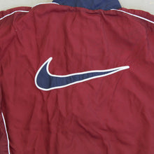 Load image into Gallery viewer, F- Vintage Nike Color Block Zip Up Nylon Windbreaker Maroon/Navy Jacket
