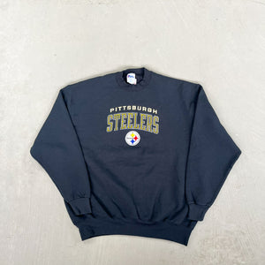 F- Vintage Pittsburgh Steelers NFL Pro Player Embroidered Text Crewneck