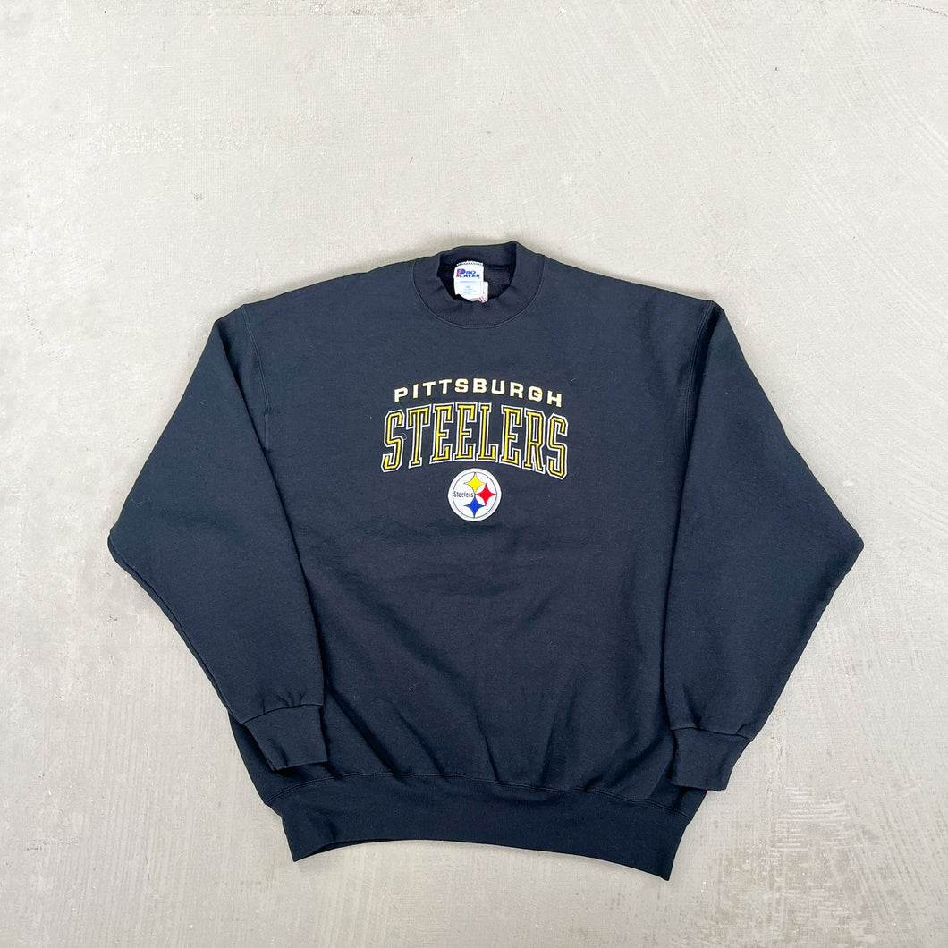F- Vintage Pittsburgh Steelers NFL Pro Player Embroidered Text Crewneck
