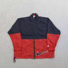Load image into Gallery viewer, F- Vintage Nike Red/Black Zip Up Nylon Windbreaker Jacket
