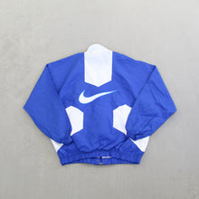 Load image into Gallery viewer, F- Vintage Nike Blue/White Zip Up Nylon Windbreaker Jacket
