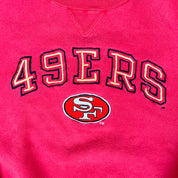 F- Vintage San Francisco NFL Logo 7 Embroidered Text Crewneck