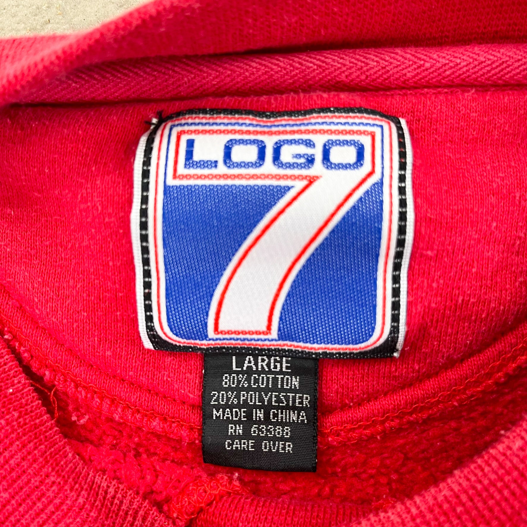 F- Vintage San Francisco NFL Logo 7 Embroidered Text Crewneck