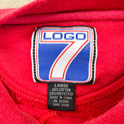 F- Vintage San Francisco NFL Logo 7 Embroidered Text Crewneck
