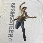 J- Vintage Bruce Springsteen Born In The USA Picture Graphic Blue Anvil Tag Tee - XL