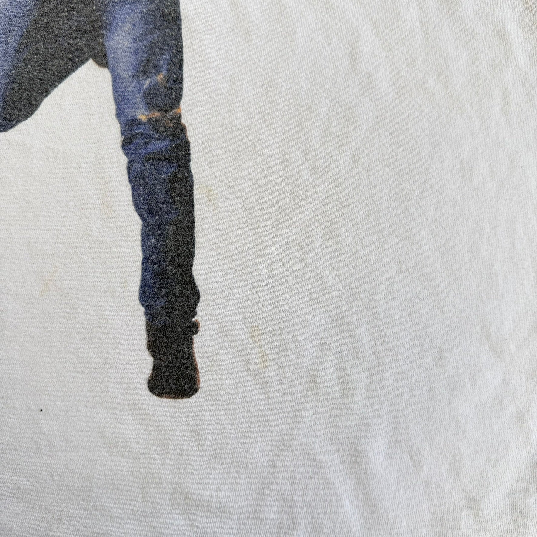 J- Vintage Bruce Springsteen Born In The USA Picture Graphic Blue Anvil Tag Tee - XL