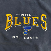 J- Vintage St Louis Blues NHL Lee Embroidered Logo Graphic Crewneck - L