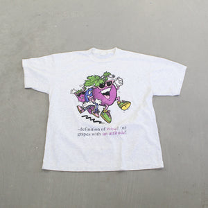 F- Vintage Grape With An Attitude Humor Single Stitch Tee