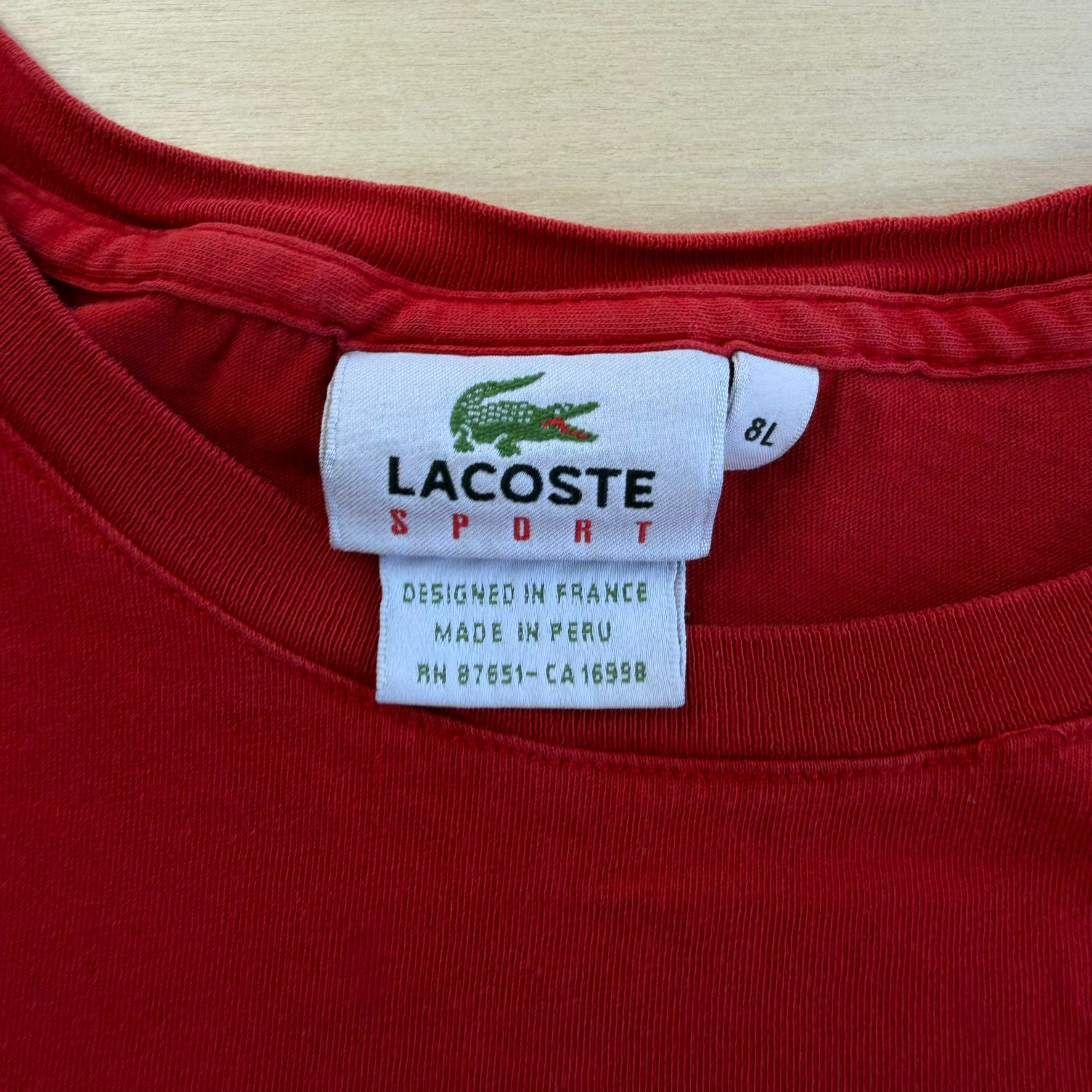 J- Vintage Lacoste Sport Graphic Logo tee - 8L (fits L/XL)