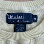 J- Vintage 90s Polo RL Embroidered Logo Yellow Crewneck - M