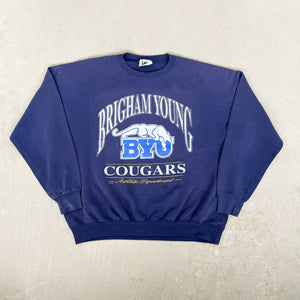 F- Vintage Bringham Young University Cougars Lee Graphic Crewneck