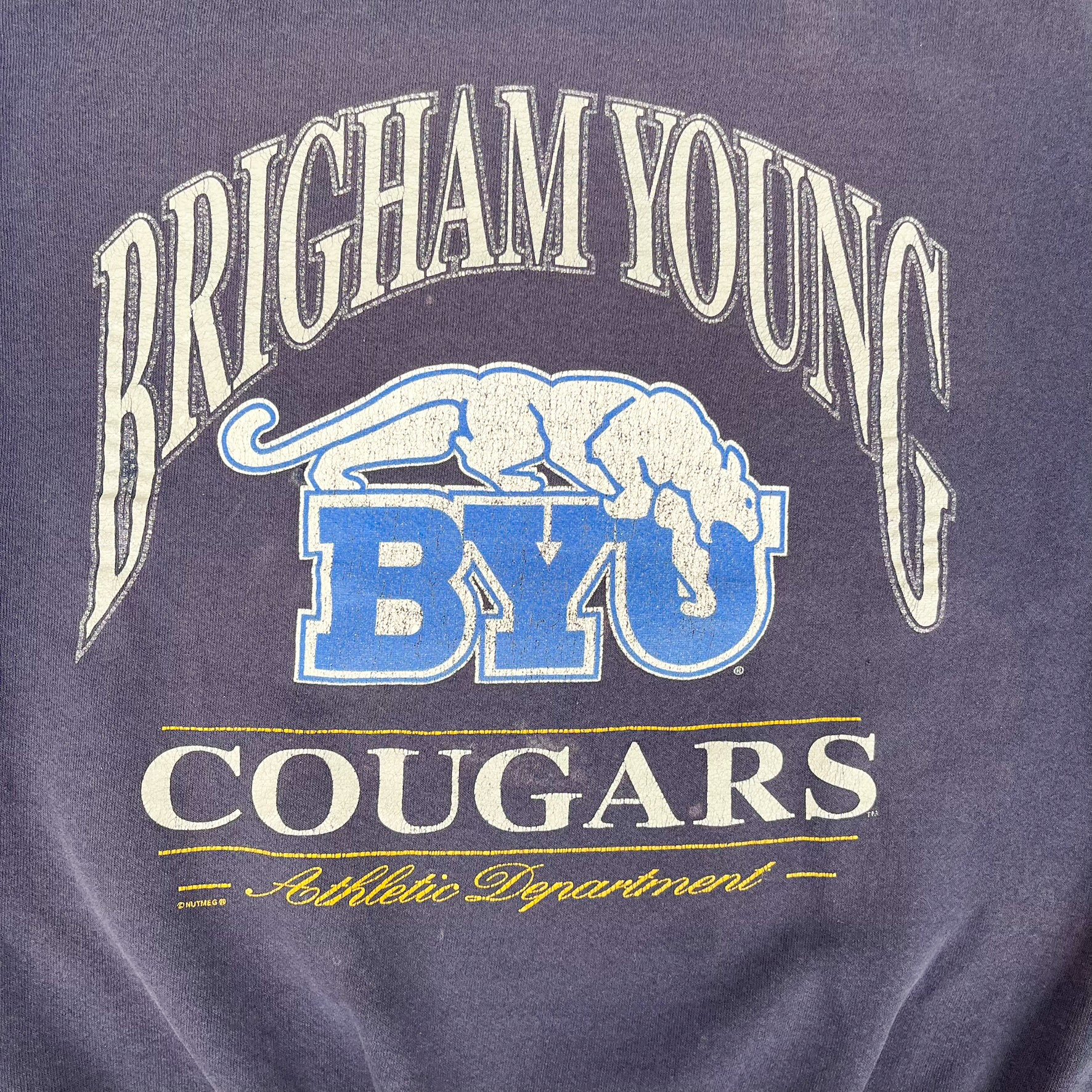 F- Vintage Bringham Young University Cougars Lee Graphic Crewneck