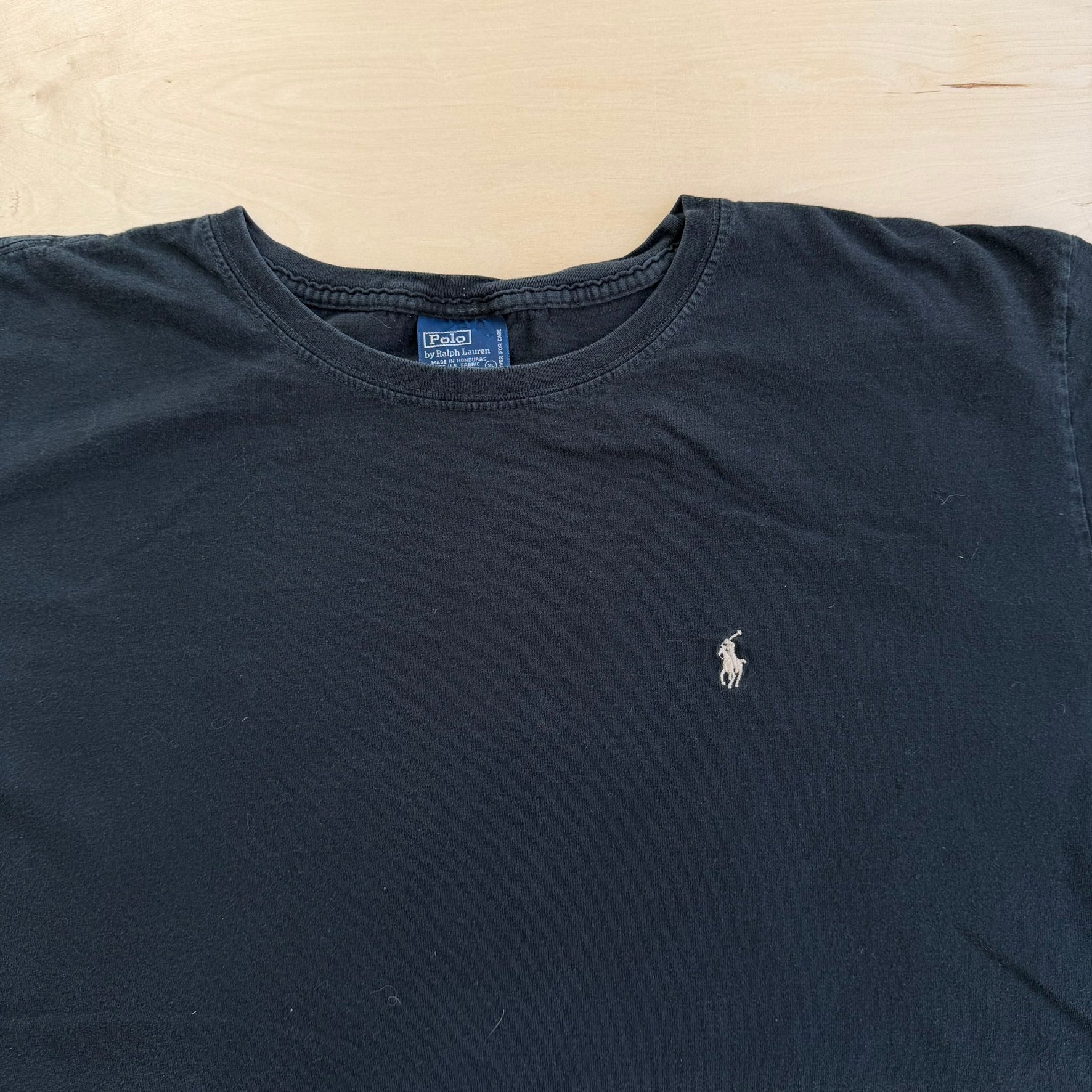 J- Vintage Polo Ralph Lauren Embroidered Logo Tee - XL