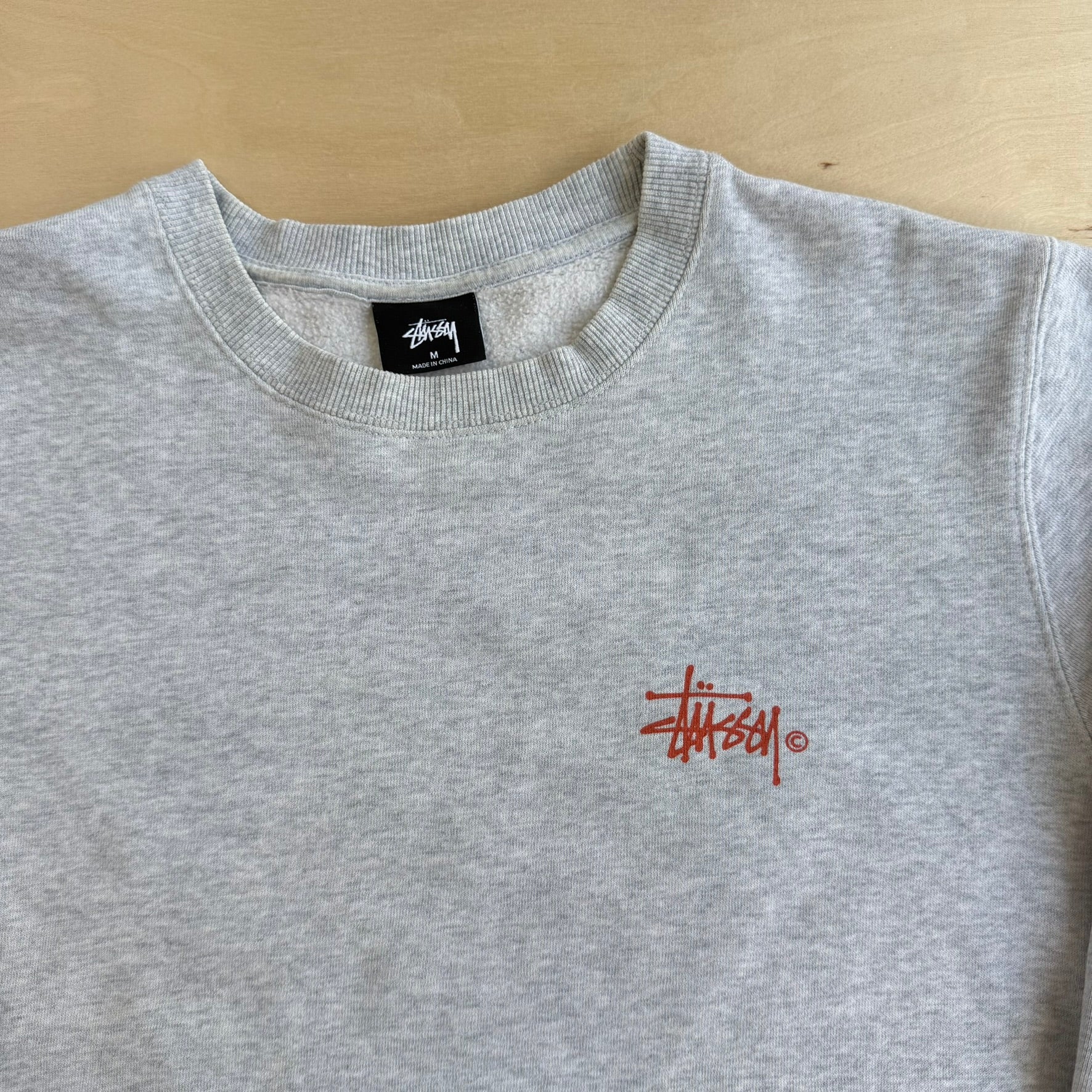 J- Vintage Stussy Signature Script Logo Crewneck - M