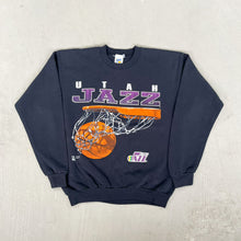 Load image into Gallery viewer, F- Vintage Utah Jazz NBA Graphic &amp; Text Crewneck
