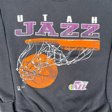 Load image into Gallery viewer, F- Vintage Utah Jazz NBA Graphic &amp; Text Crewneck
