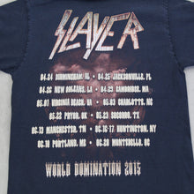 Load image into Gallery viewer, F- 2015 Bootleg Slayer World Domination Tour Tee
