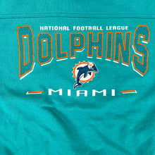 Load image into Gallery viewer, F- Vintage Miami Dolphins NFL Lee Embroidered Logo &amp; Text Crewneck
