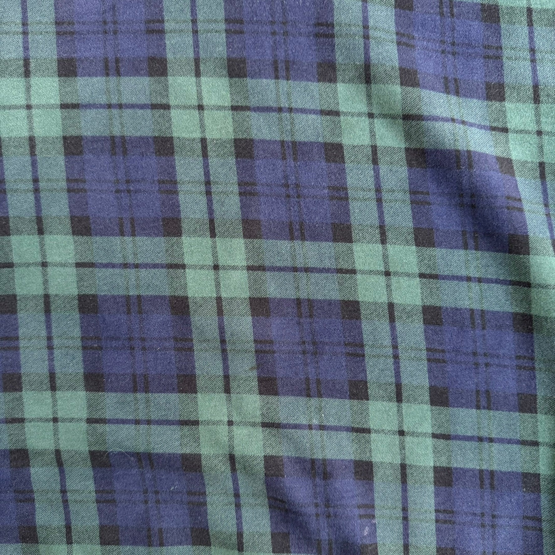J- Vintage 90s Polo RL All Over Plaid Navy/Green Hoodie - XL