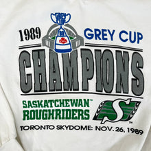 Load image into Gallery viewer, F- Vintage &#39;89 Saskatchewan RoughRiders CFL Grey Cup Champs Crewneck
