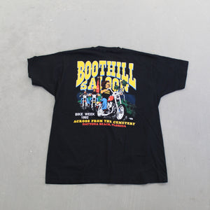 F- Vintage 1992 Boothill Saloon Daytona Bike Week Single Stitch Pocket Tee