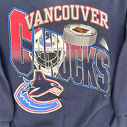 F- Vintage Vancouver Canucks NHL Waves Logo Crewneck
