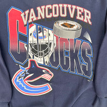 Load image into Gallery viewer, F- Vintage Vancouver Canucks NHL Waves Logo Crewneck
