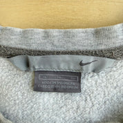 J- Vintage Y2K Nike Embroidered Swoosh Grey Crewneck - XL